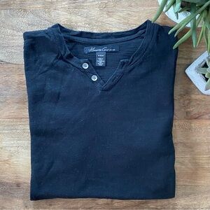 KENNETH COLE New York - Black Henley Shirt